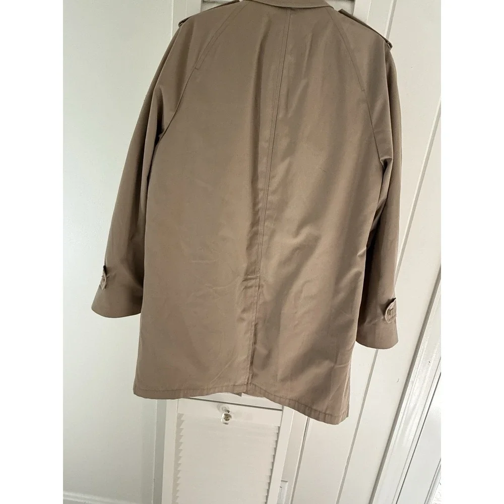 VTG 80s London Fog Maincoats Thinsulate Trench Coat Mens 38R Khaki USA Flawless